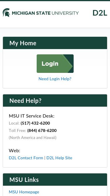 MSUM D2L LOGIN GUIDE